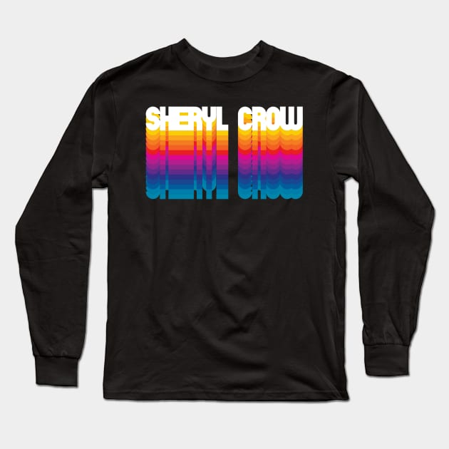 Retro Sheryl Proud Name Personalized Gift Rainbow Style Long Sleeve T-Shirt by Time Travel Style